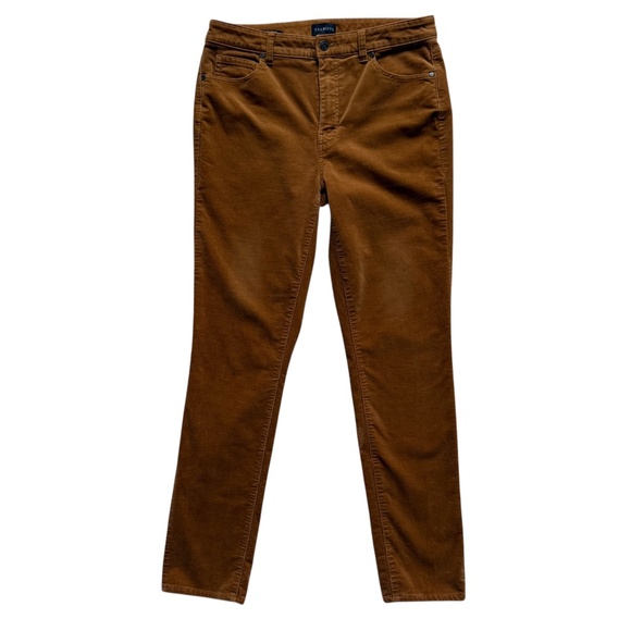 TALBOTS | Caramel Corduroy Straight Leg Pants Sz 6 - Picture 1 of 7